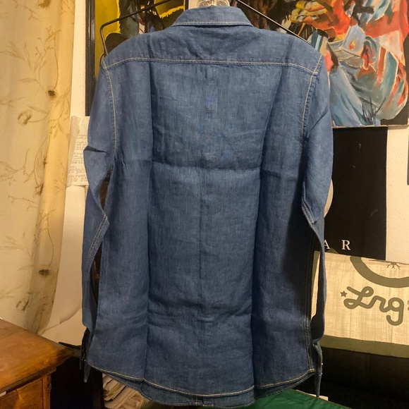 Baird Mcnutt Slim Fit Linen Shirt Sz - Picture 7 of 8